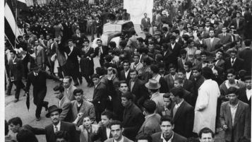 Demonstration in support of Iranian leader Premier Mohammed Mossadegh in 1952