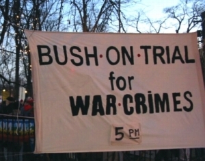 Halifax, December 1, 2004: Mass protest against visit of war criminal George W. Bush. 