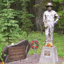 Monument to those interned at the Castle Mountain camp in Alberta.